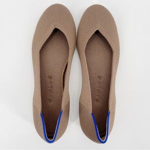 Rothy’s The Flat in Portobello Tan Brown Neutral Woven  Flats Round Toe